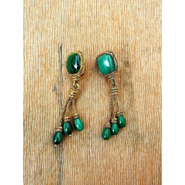 Aurelie Bidermann auskarai su malachitu 